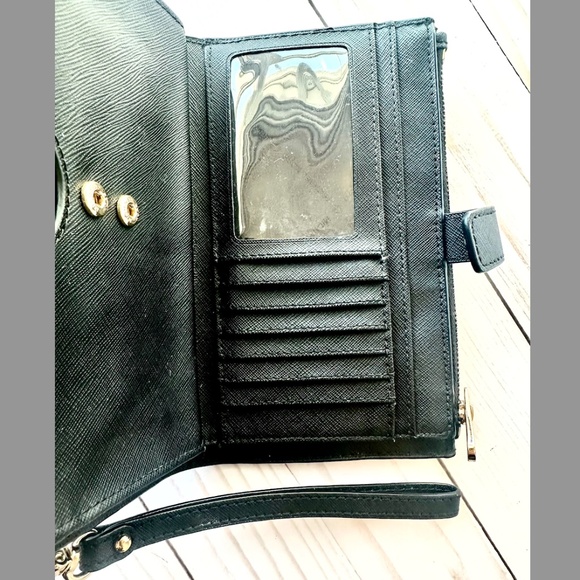 Michael Kors Jet Set Large Leather Smartphone Wristlet Wallet - Picture 6 of 7